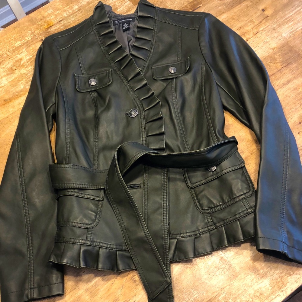 INC Faux Leather Jacket New